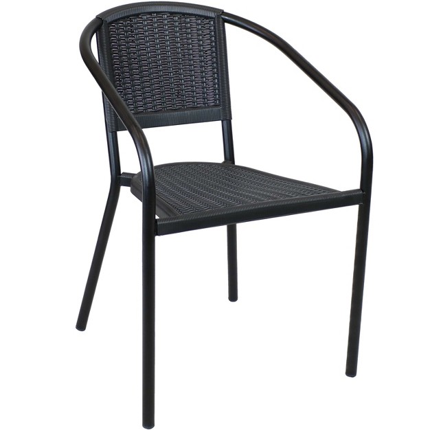 Sunnydaze Steel Frame And Polypropylene Seat And Back Aderes Outdoor Patio Arm Chair