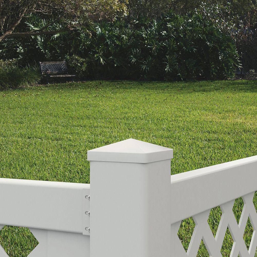 Veranda White Vinyl Fence Bracket Kit (2-Pack) 116058