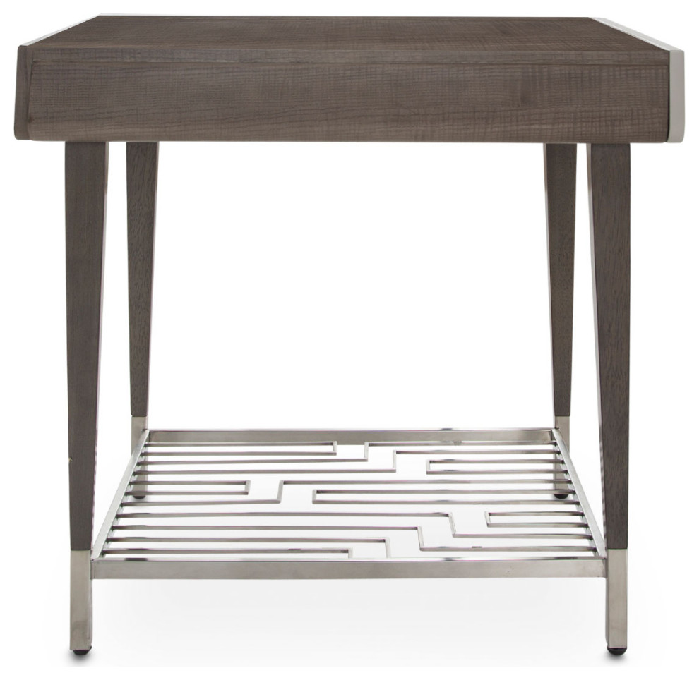 Roxbury Park End Table   Slate   Midcentury   Side Tables And End Tables   by Michael Amini  Houzz