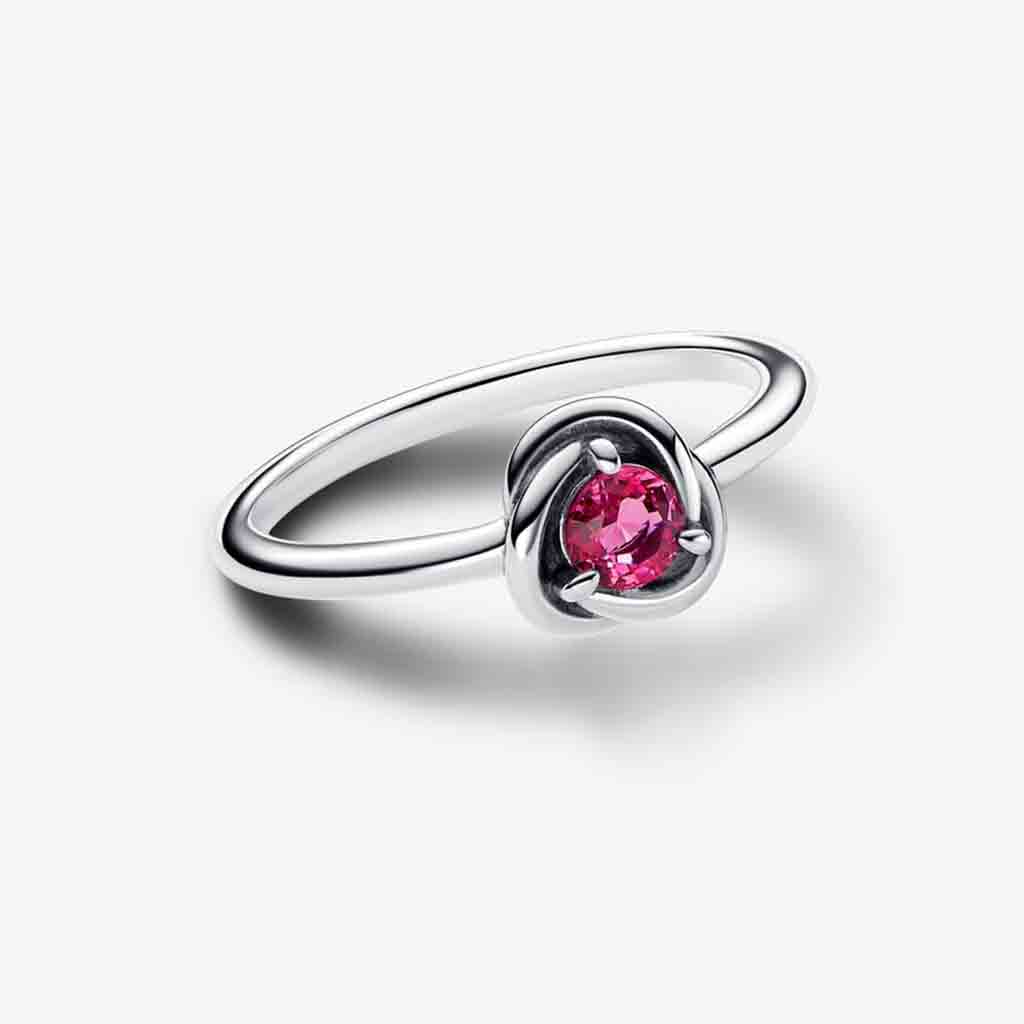 PANDORA  October Pink Eternity Circle Ring