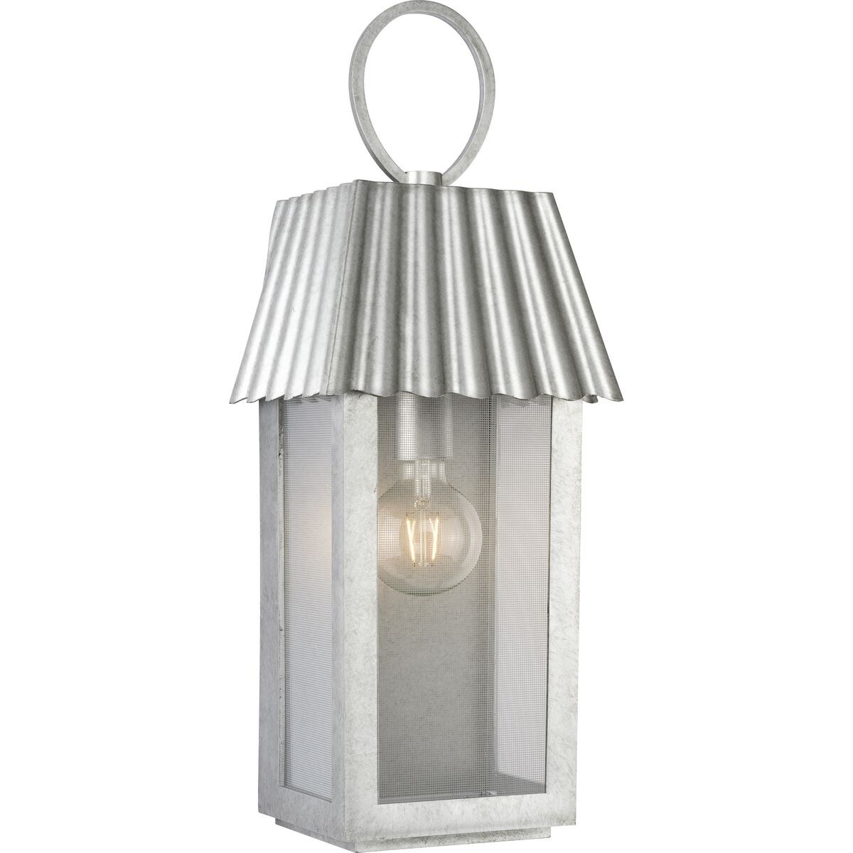 Jeffrey Alan Marks Point Dume Hook Pond Galvanized Finish Outdoor Wall Lantern with DURASHIELD - 8.5 in x 7.125 in x 22.375 in Shopping - The Best Deals on Outdoor Wall Lanterns | 39579074