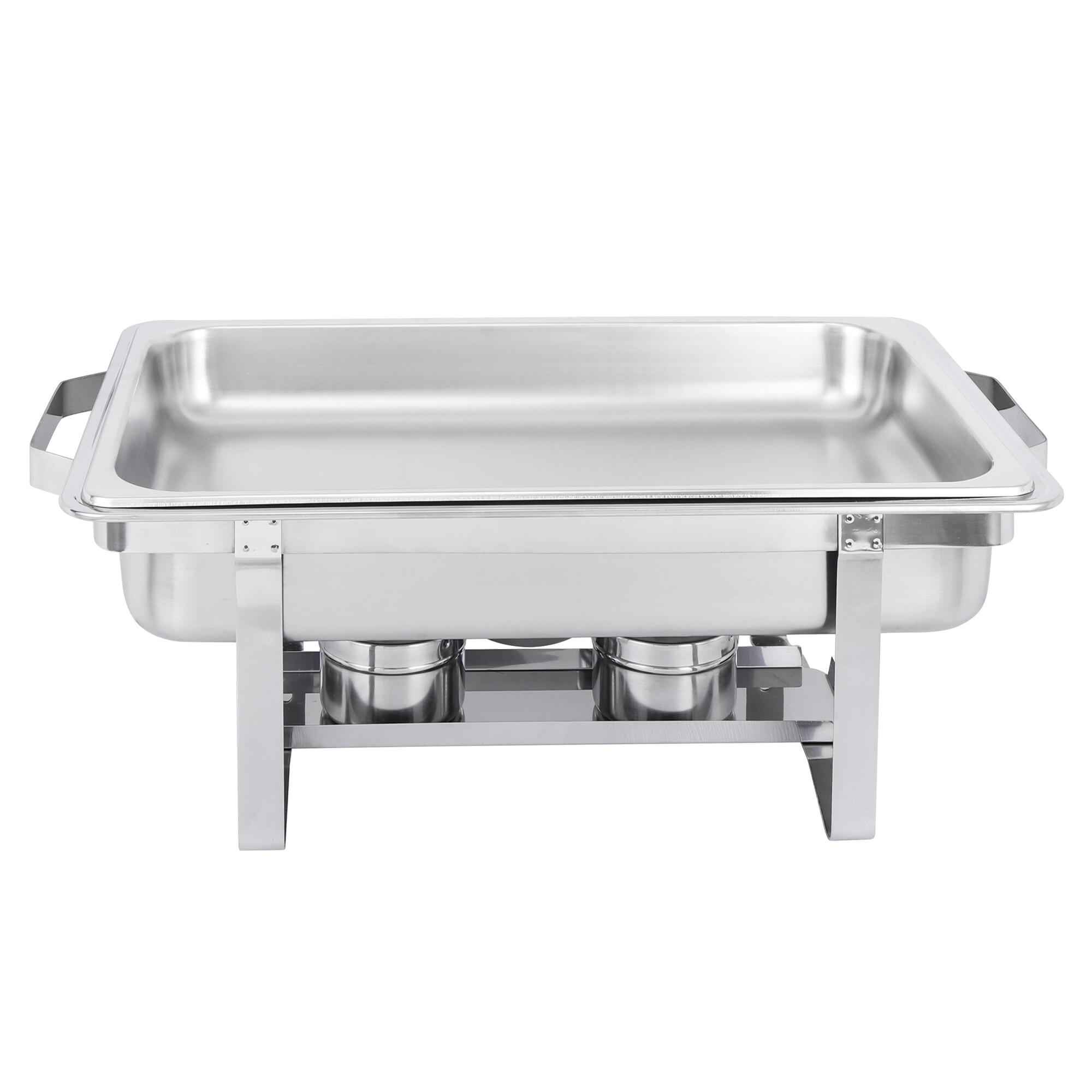 HomGarden 6 Pack 8QT Full Size Chafing Dish， Stainless Steel Chafer Buffet Food Warmer， Silver