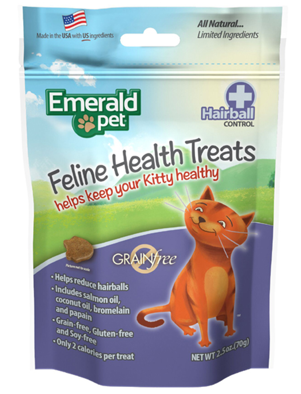 Emerald Pet Cat Hairball Supplement， 2.5z