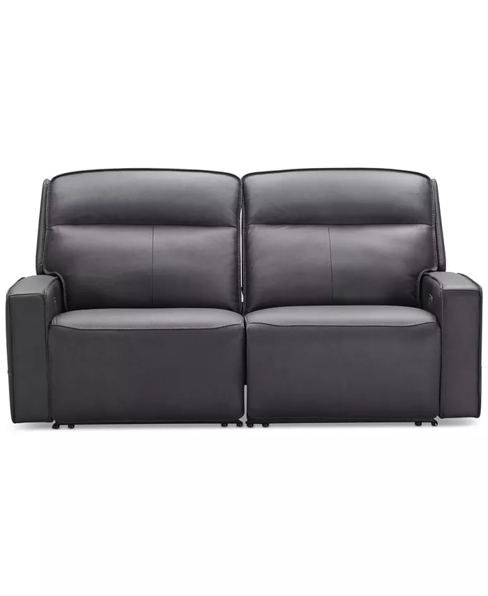 Furniture Dextan Leather 2-Pc. Sofa with 2 Power Recliners