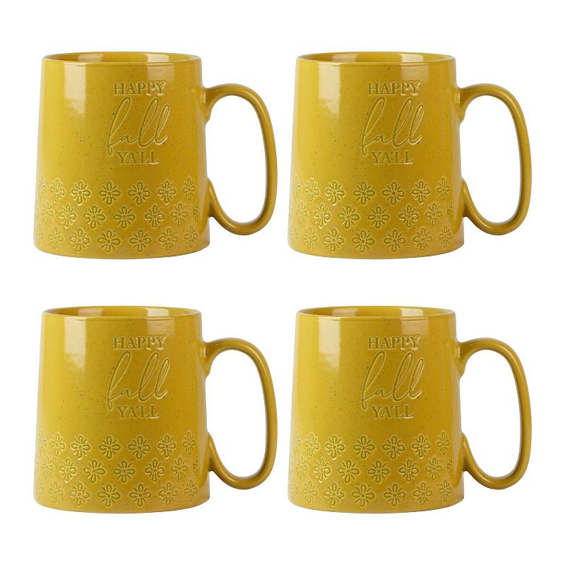 10 Strawberry Street 4-pc. Happy Fall Y'all Mug Set