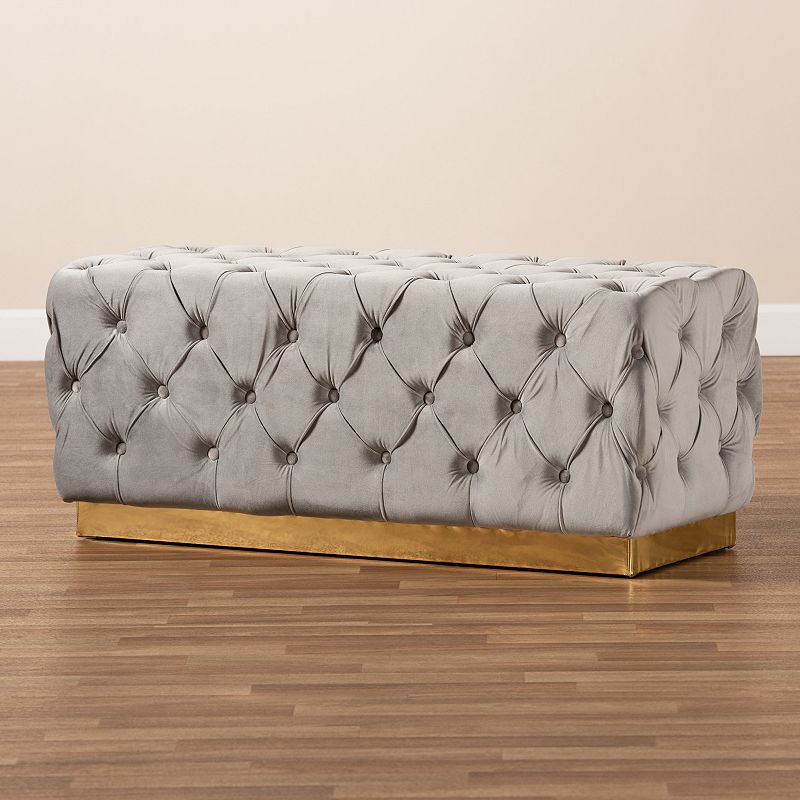 Baxton Studio Corrine Tufted Ottoman