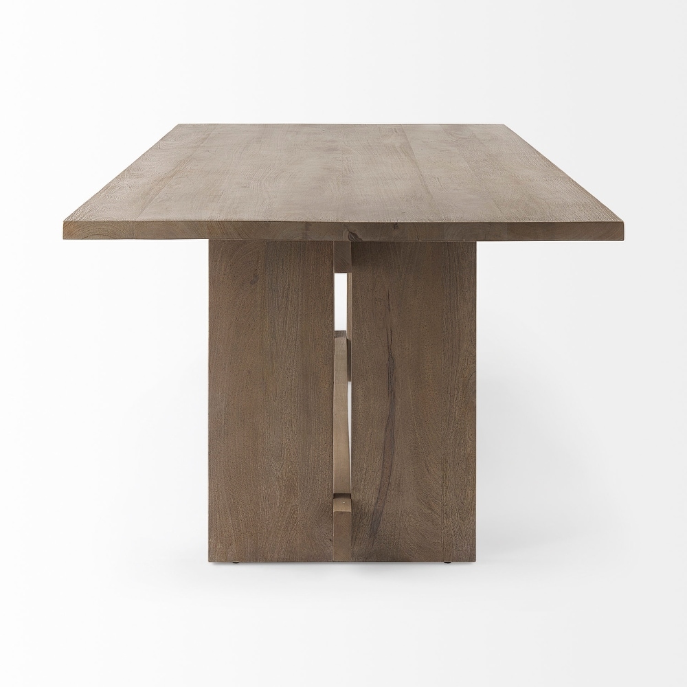 Aida Grey Brown Solid Wood Dining Table