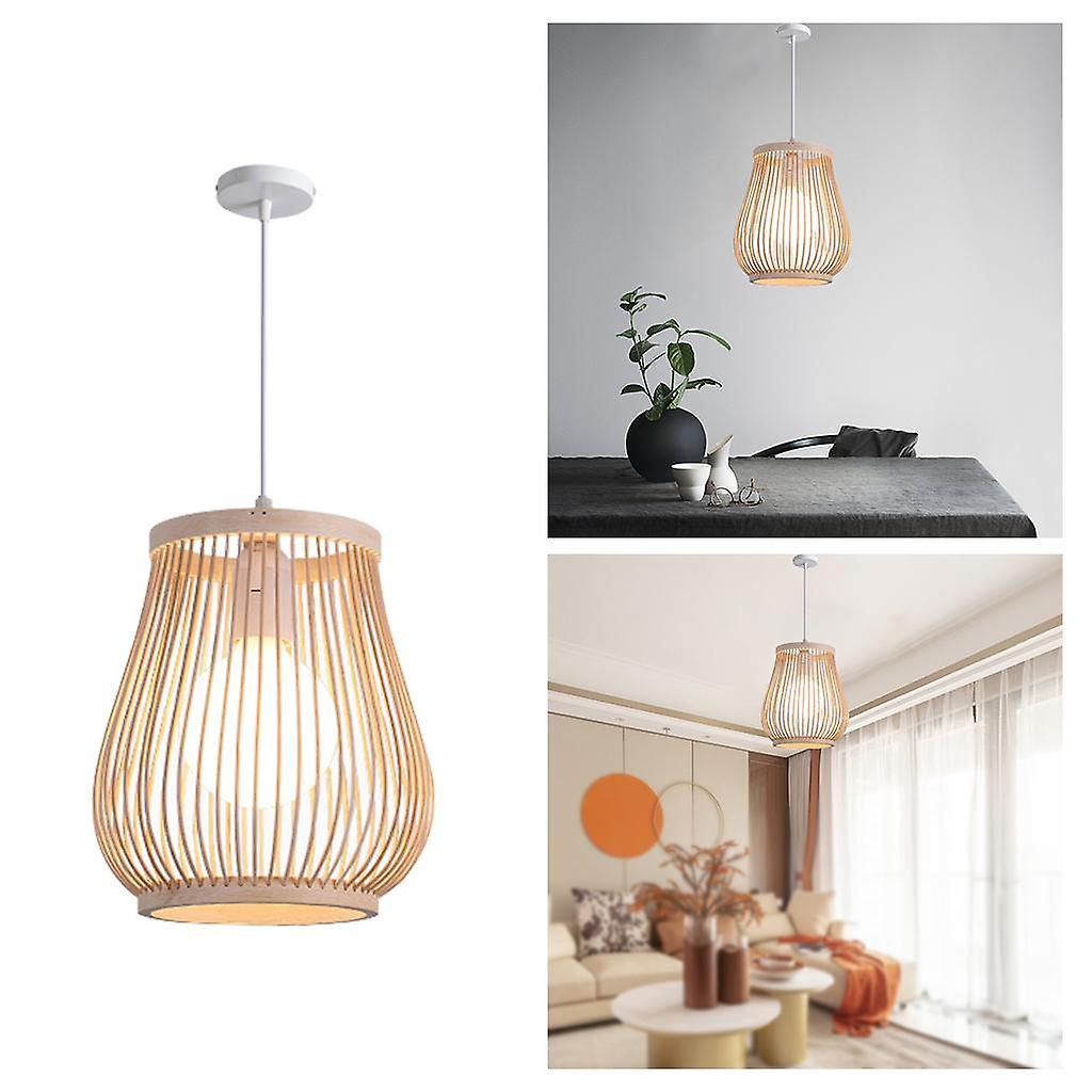 2xbamboo Wicker Rattan Shade Pendant Lamps Pendant Ceiling Lamp