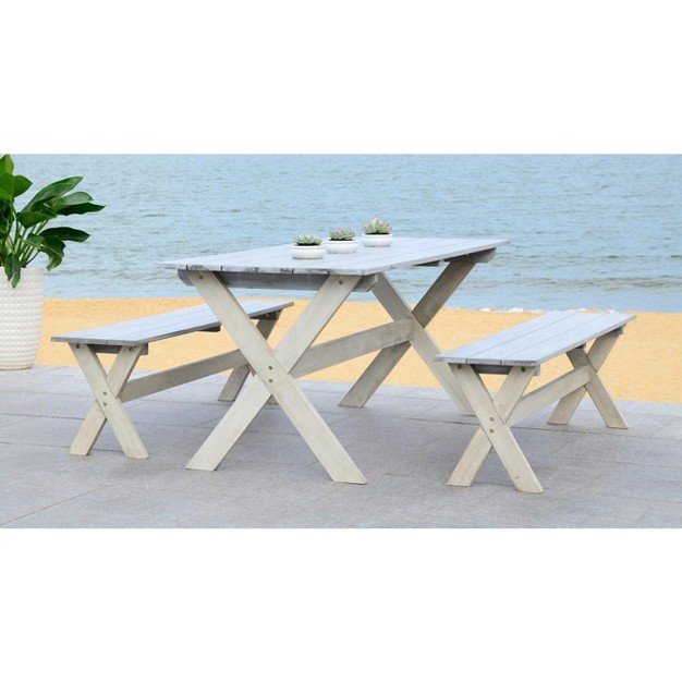 Marina 3 Piece Patio Outdoor Set Safavieh