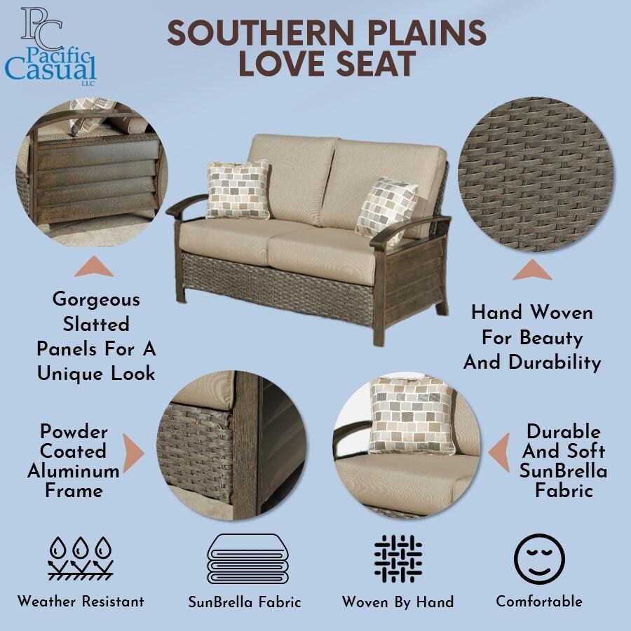 Southern Plains 6pc Woven Deep Seating Set