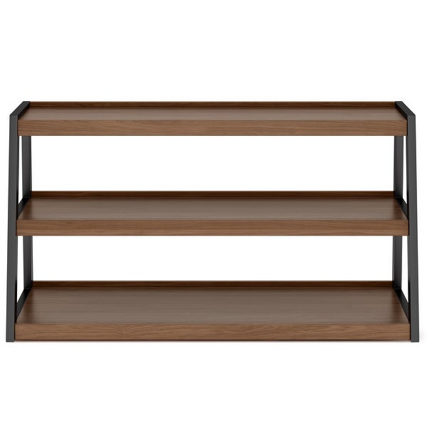 WYNDENHALL Hawkins 47.6 inch Wide Industrial TV Media Stand in Walnut For TVs up to 50 inches - 20