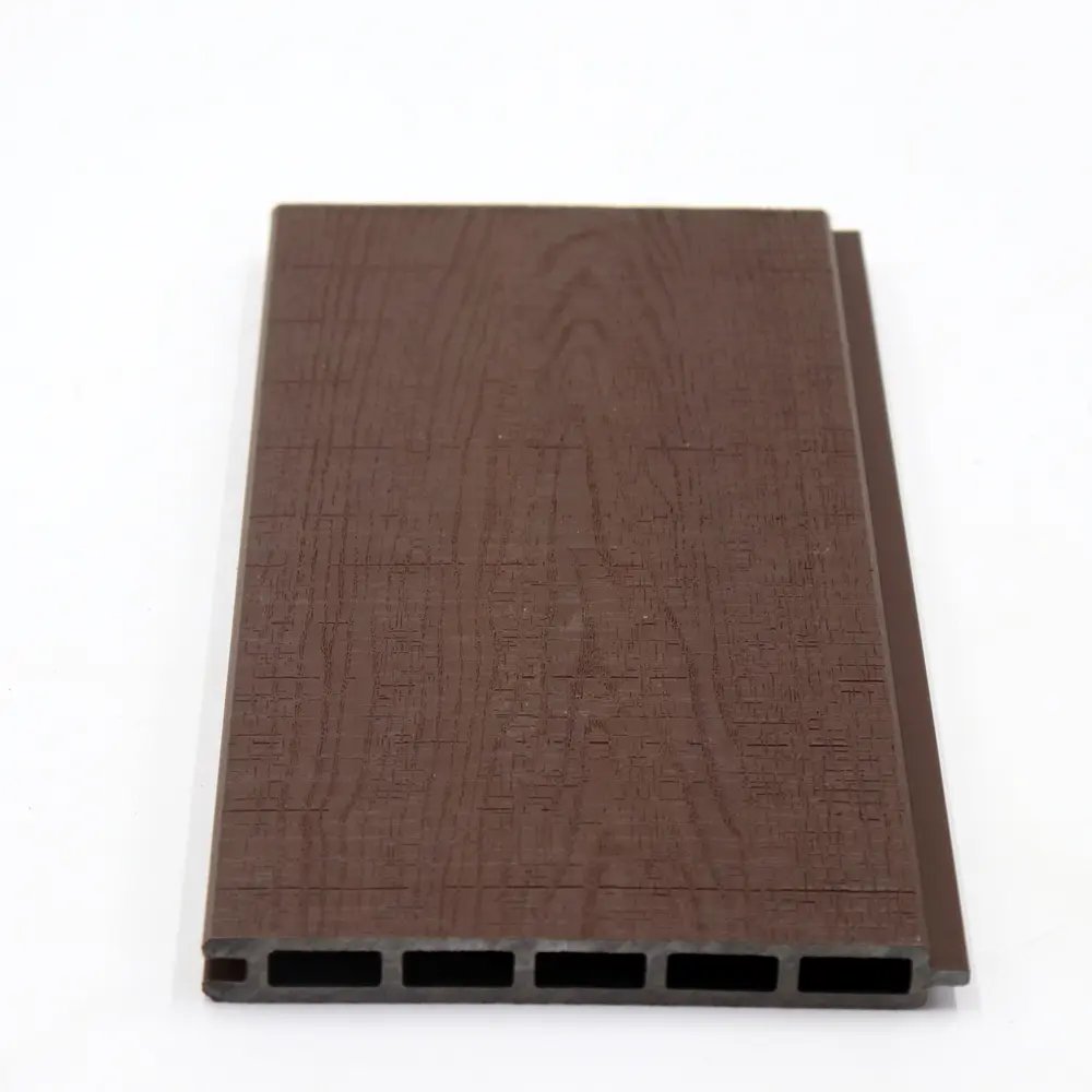 High quality custom 3d embossed wood plastic composite panel board outdoor wpc garden fence panel board