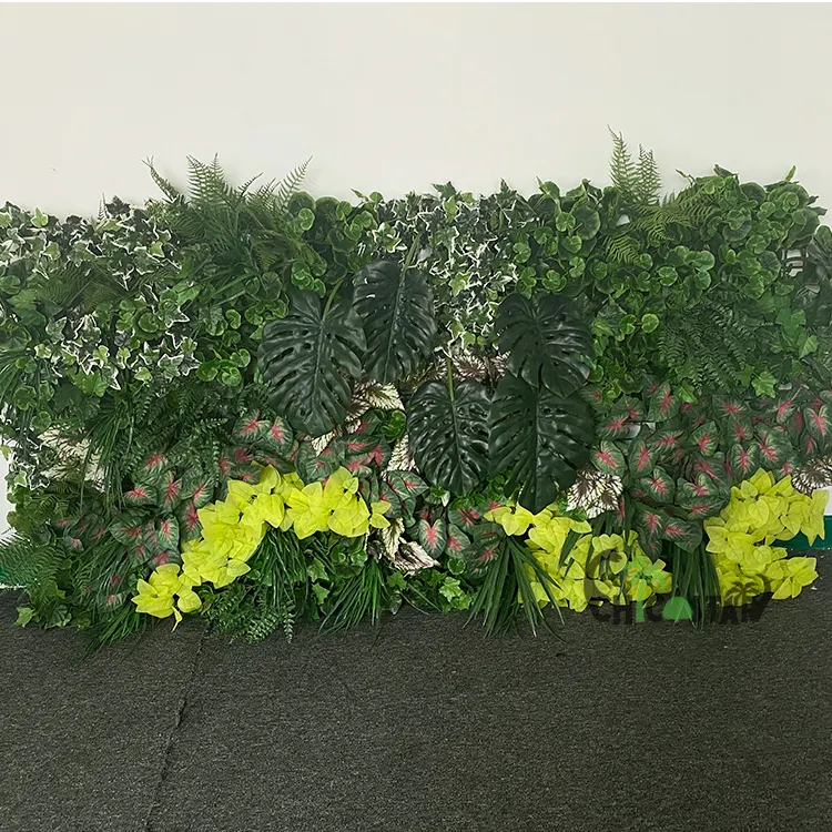 Wholesale Simulation Plant Garden Home Landscape Decor Plastic Artificial Plants Outdoor Green Wall