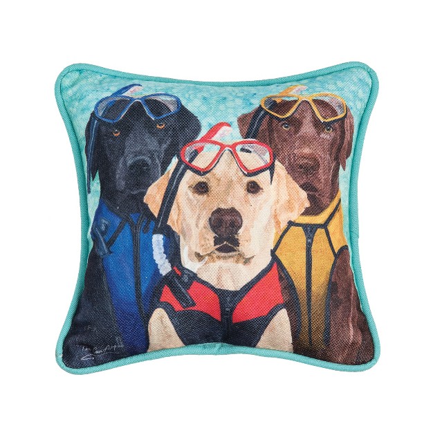 X 8 quot Snorkel Dog Petite Printed Throw Pillow