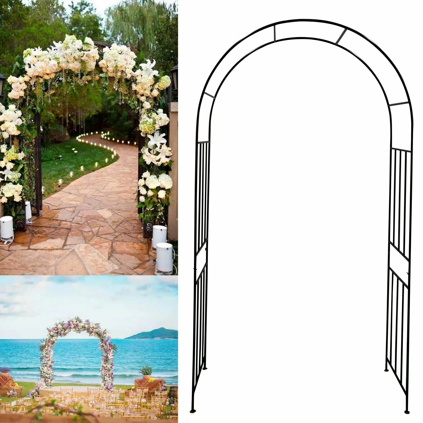 Garden Wedding Rose Arch Pergola Archway Flowers Climbing Plants Trellis Metal