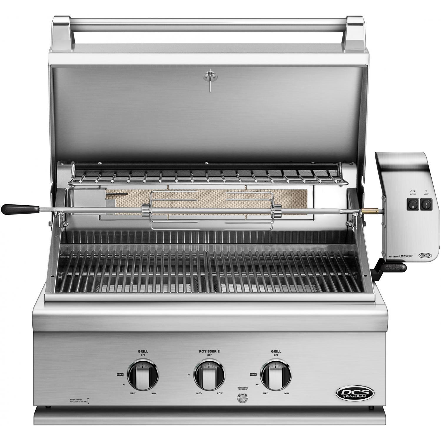 DCS Series 7 Traditional 30 Inch Built-In Gas Grill With Rotisserie - BH1-30R