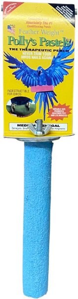 Polly's Pet Products Pastel Bird Perch， Blue