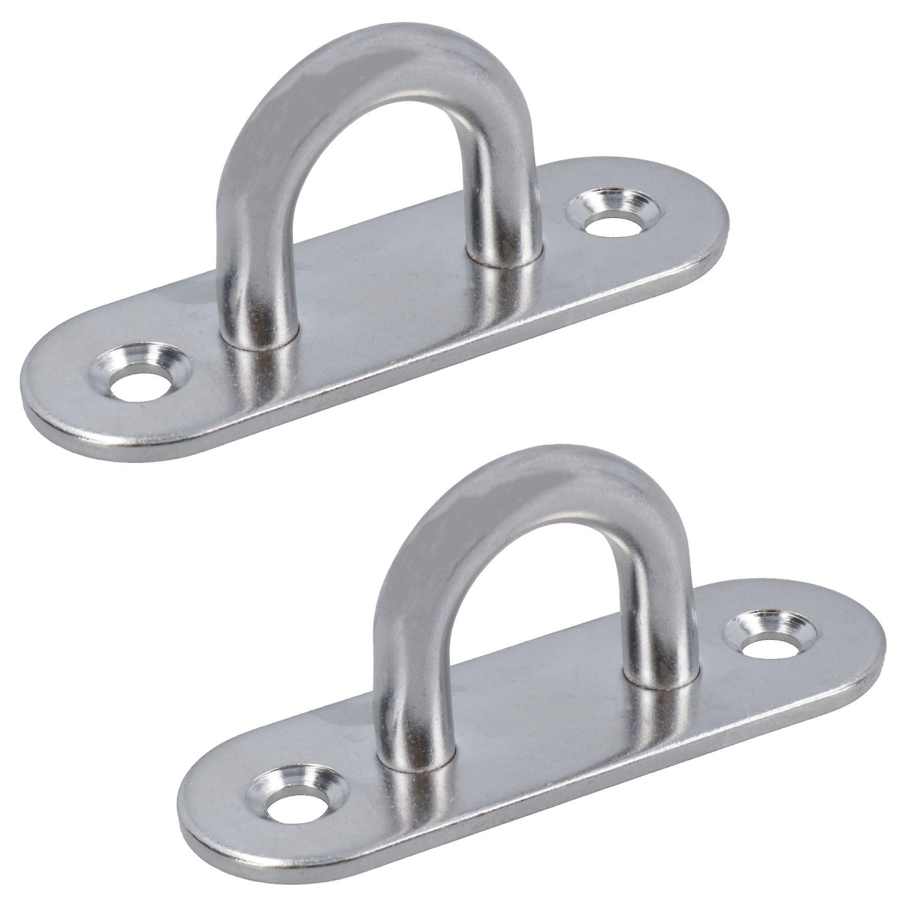 2 Pack 6mm Pad Eye Plate Tie Down Anchor Ring Stainless Steel A2