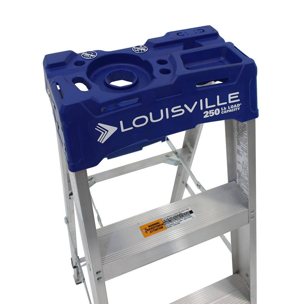 Louisville Ladder 10 ft. Aluminum Step Ladder with 250 lbs. Load Capacity Type I Duty Rating AS2110