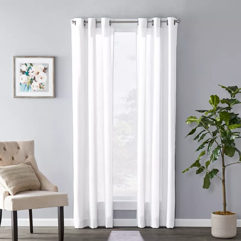 Saturday Knight， Ltd. 1-panel SunSafe Raine Window Curtain