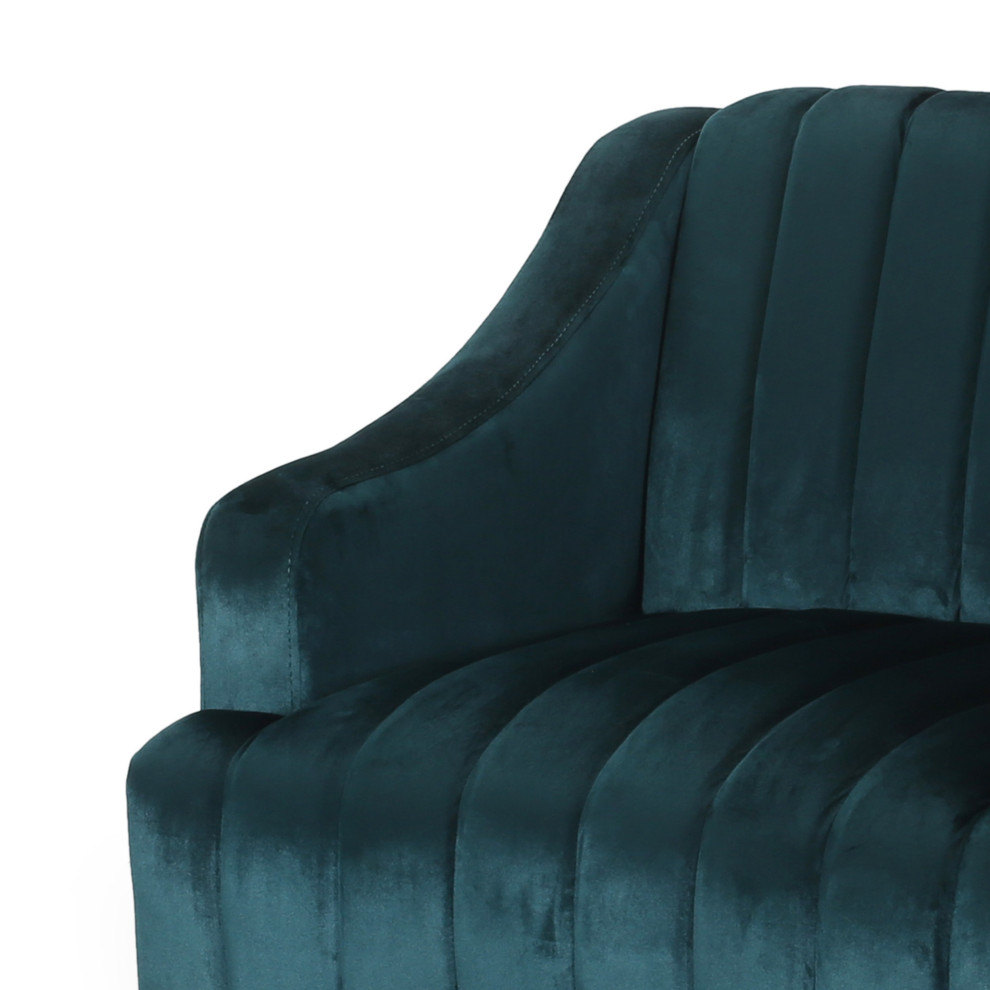 Candice Glam Velvet Club Chair   Traditional   Armchairs And Accent Chairs   by GDFStudio  Houzz