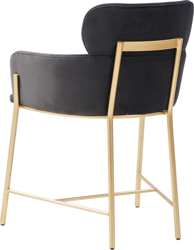 Safavieh Couture Charlize Velvet Dining Chair   Midcentury   Dining Chairs   by HedgeApple  Houzz