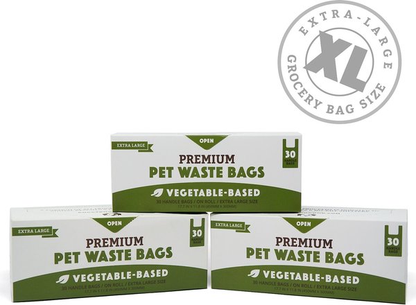 Doggy Do Good Certified Compostable XL Premium Dog and Cat Waste Bags - Handle Bags On A Roll