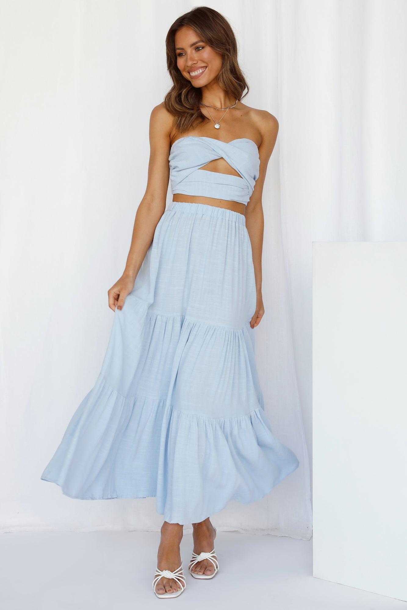 So Particular Maxi Skirt Blue