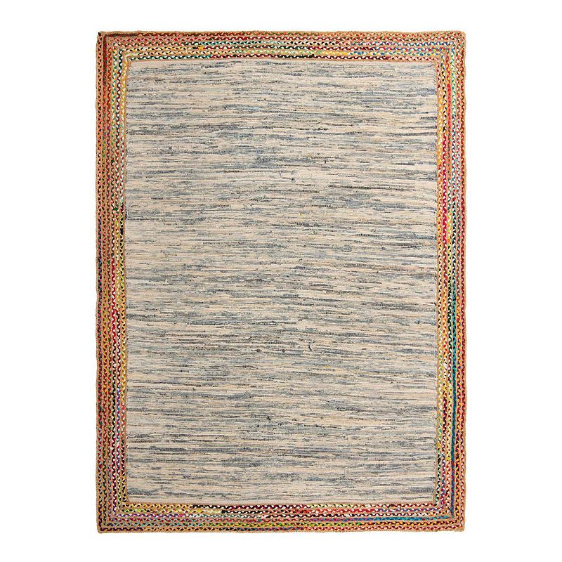 Unique Loom Striped Chindi Jute Rug