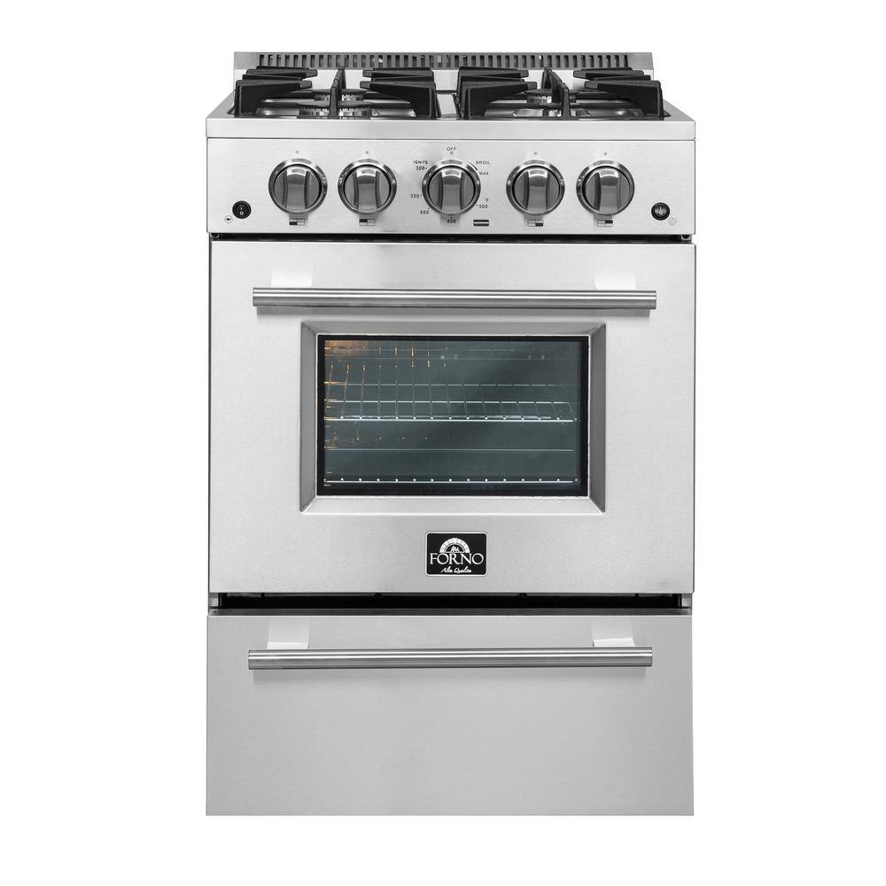 Forno Breno - 24 in. Gas Range 4 Sealed Burners FFSGS6272-24