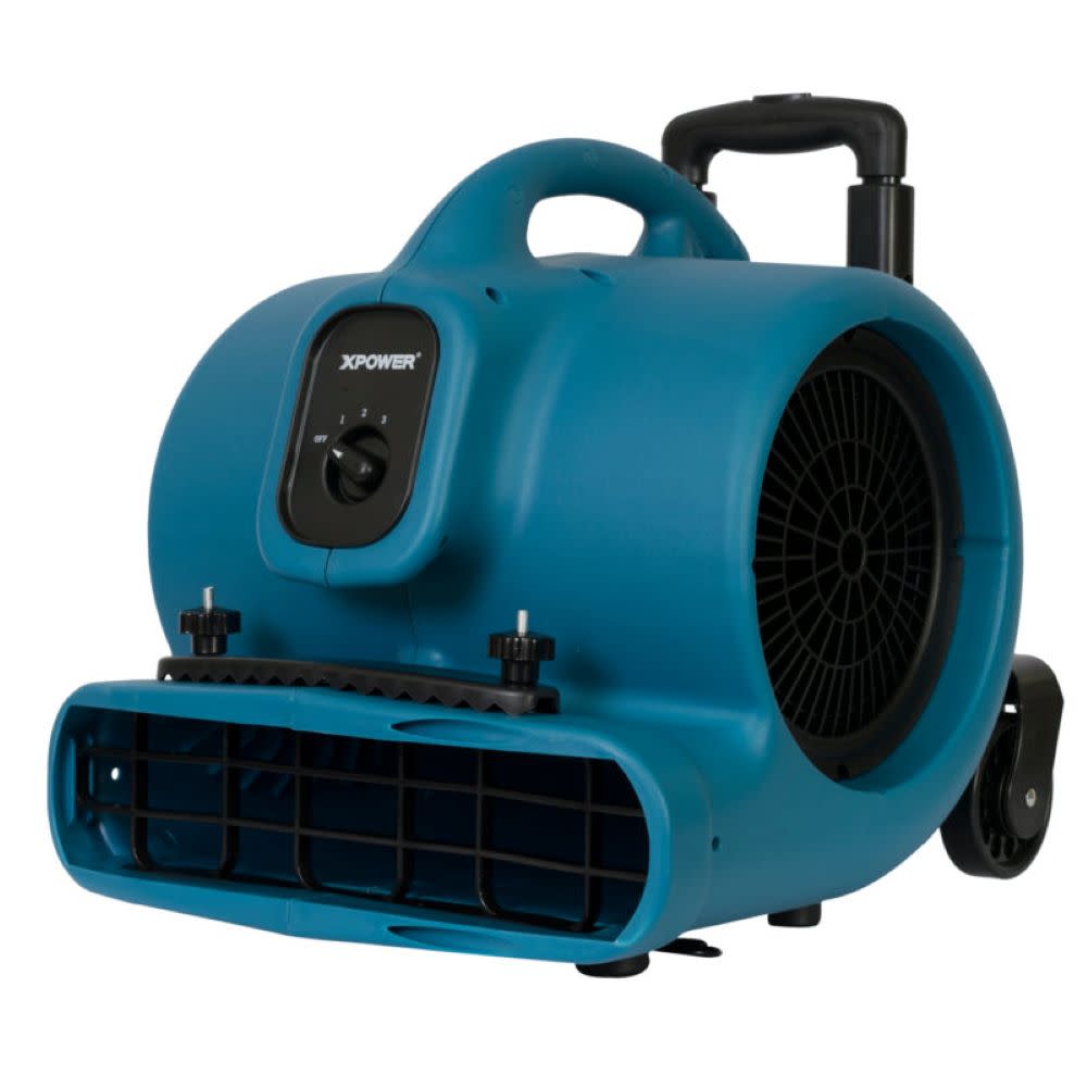 XPower 1/2 HP Air Mover with Telescopic Handle and Wheels and Carpet Clamp ;