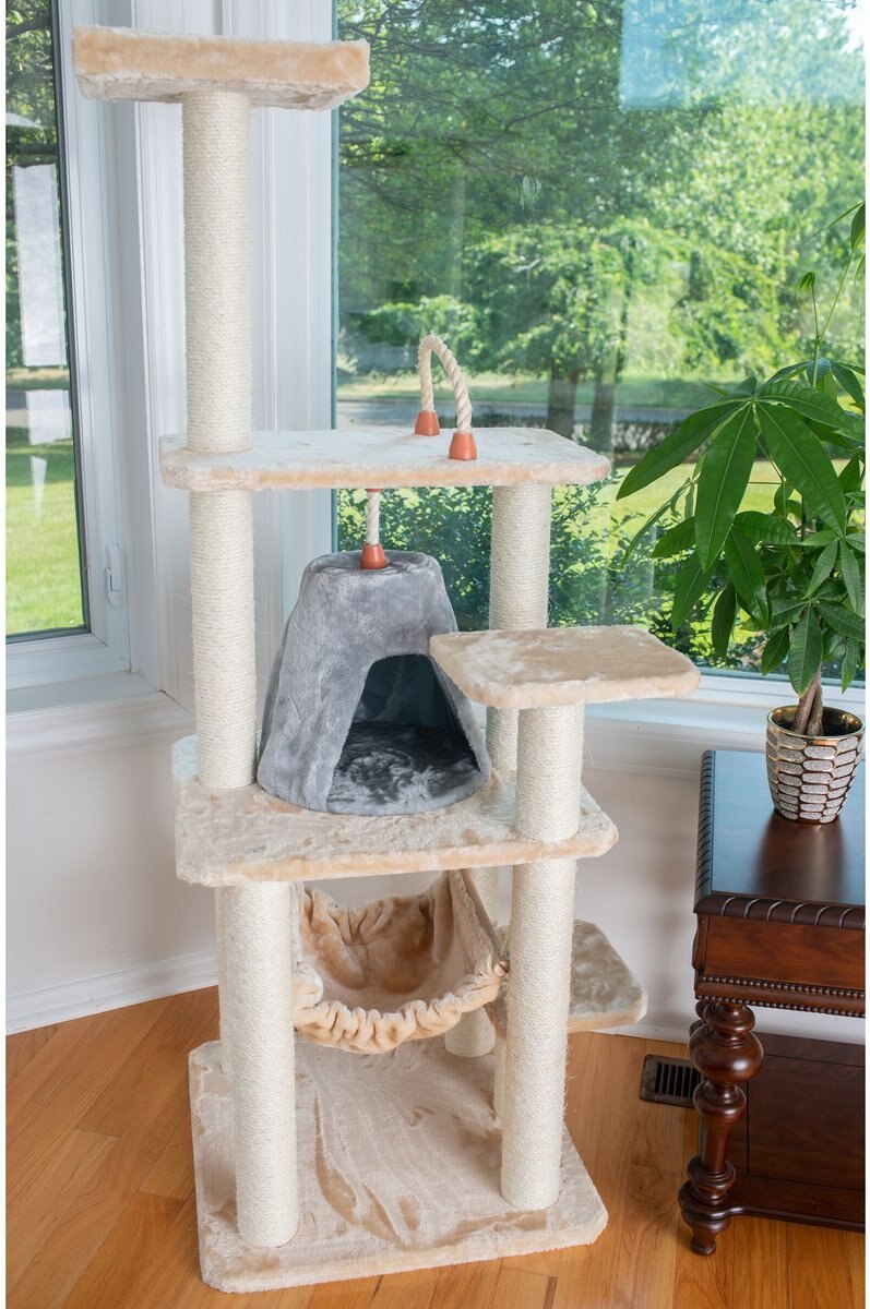 Armarkat 65-in Faux Fur Cat Tree and Condo