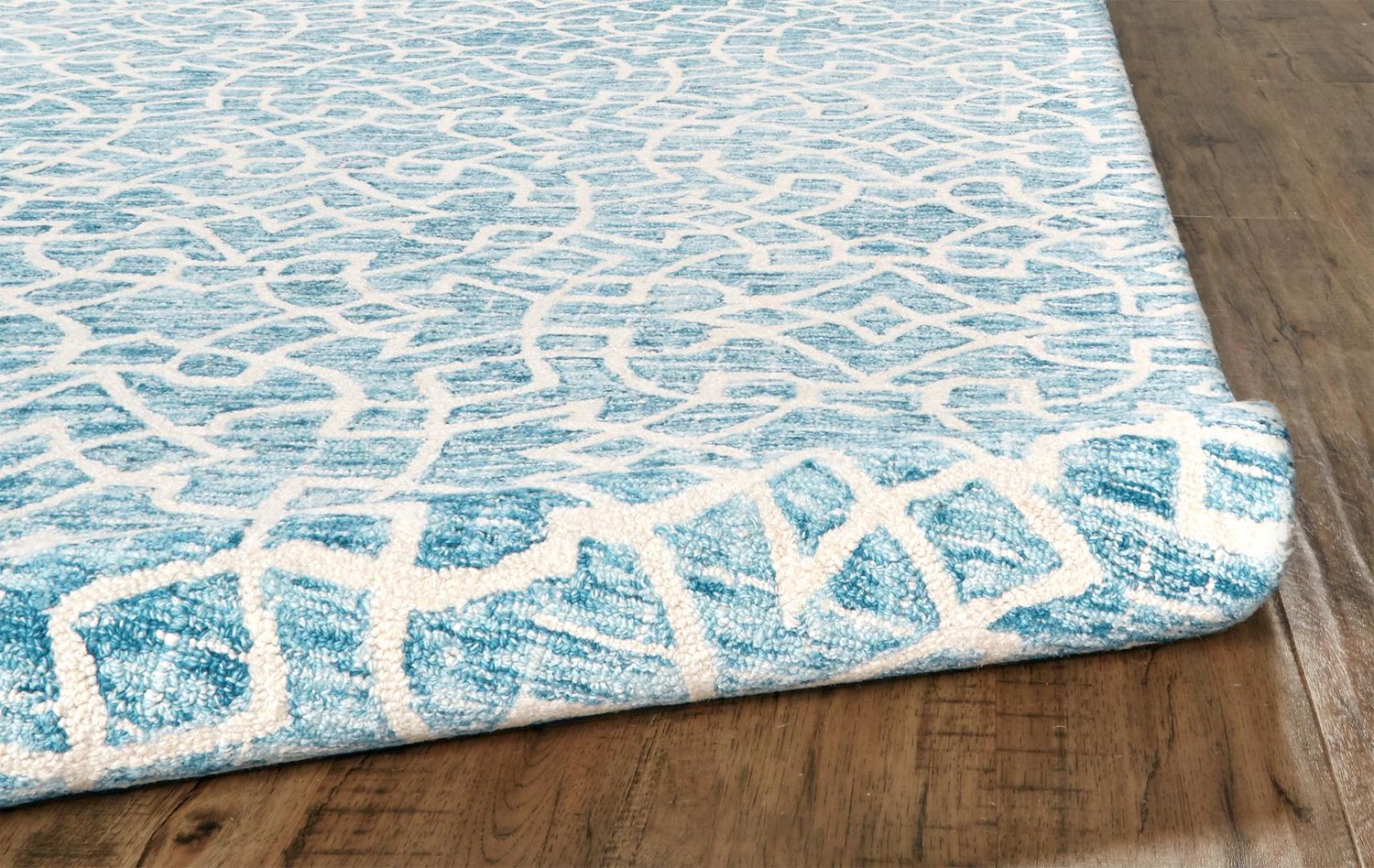 Veran Hand Tufted Blue and Ivory Rug by BD Fine