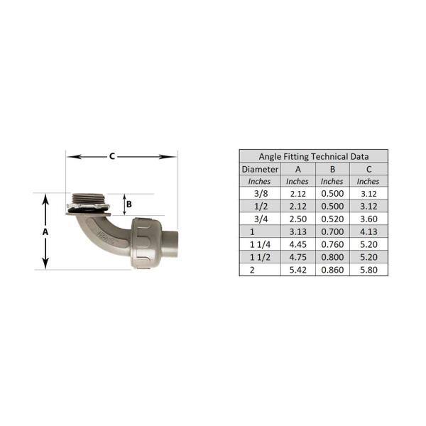 HYDROMAXX 38 in. Dia x 50 ft. Non Metallic UL Liquid Tight Electrical Conduit Kit with 2 Straight and 2 Angle Fittings Included 4105038050K