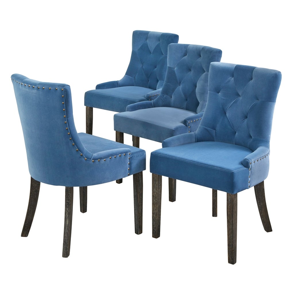 angelo:HOME Dining Chairs - Ariana Upholstered Parsons set of 2 or 4 (blue)