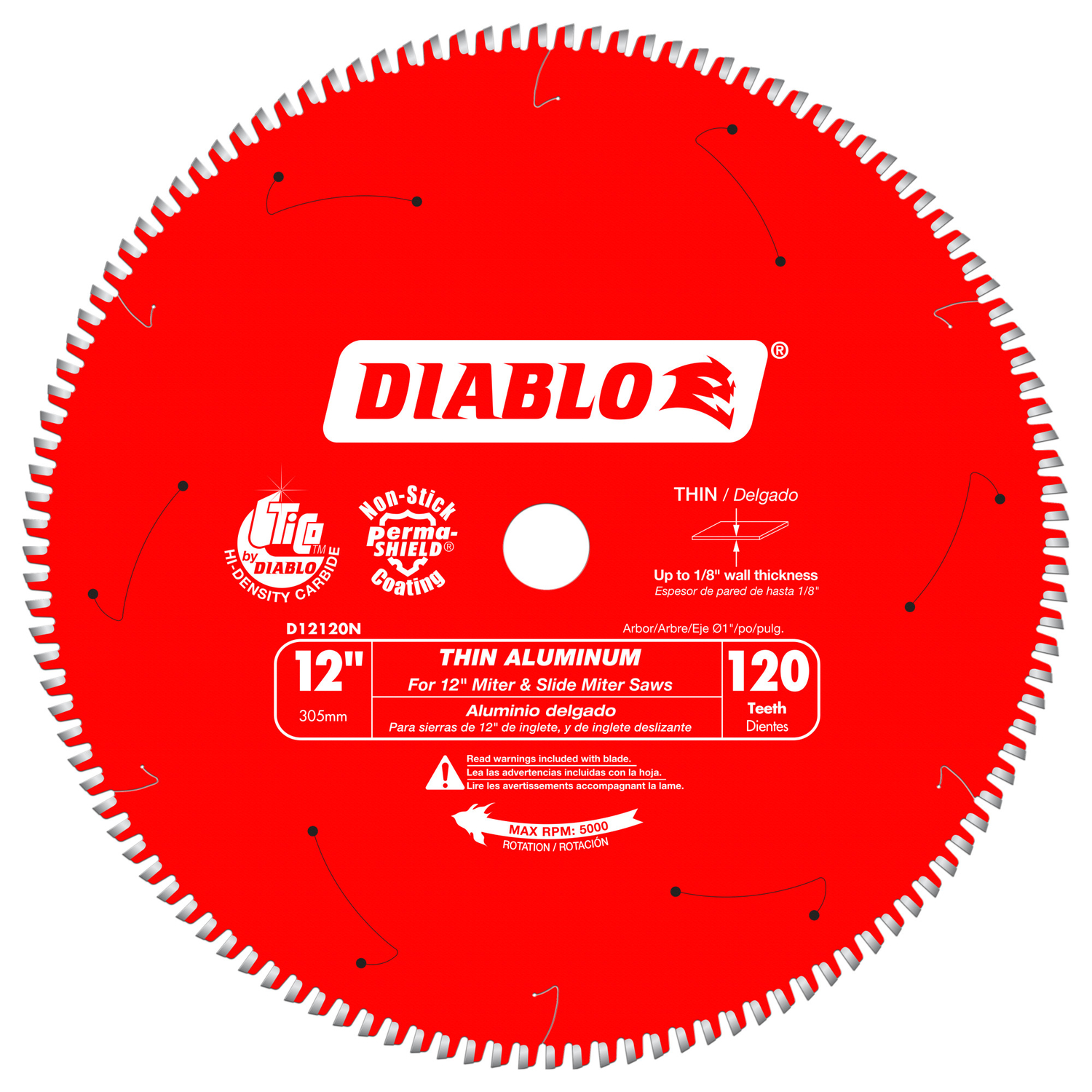 Diablo 12 in. D X 1 in. Carbide Circular Saw Blade 120 teeth 1 pk