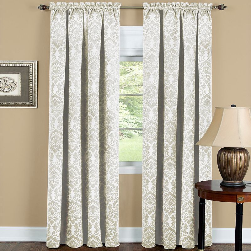 Sutton Blackout 1-Panel Damask Window Curtain