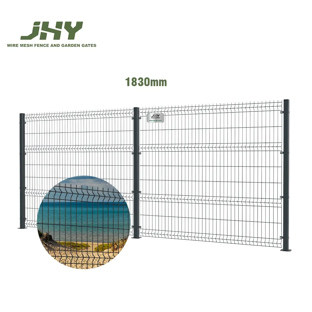 factory supply 1830 mm high 3d coated wire panel fencing