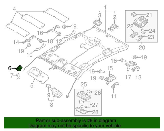 Genuine OE Kia Sun-Visor Retainer - 85235-B1000BGA