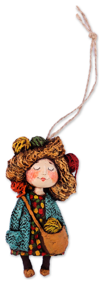 Novica Handmade Dreamy Yarns Papier Mache Ornament   Contemporary   Christmas Ornaments   by NOVICA  Houzz