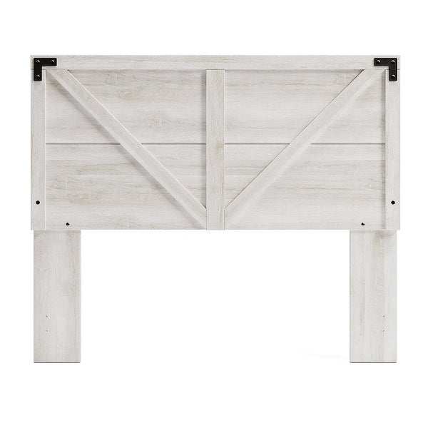 Signature Design by Ashley Shawburn Whitewashed Crossbuck Panel Headboard - - 32607414