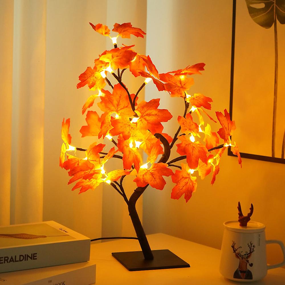 Maple Leaf Gift String Lights 24 LEDs Party Lantern Props Lamp