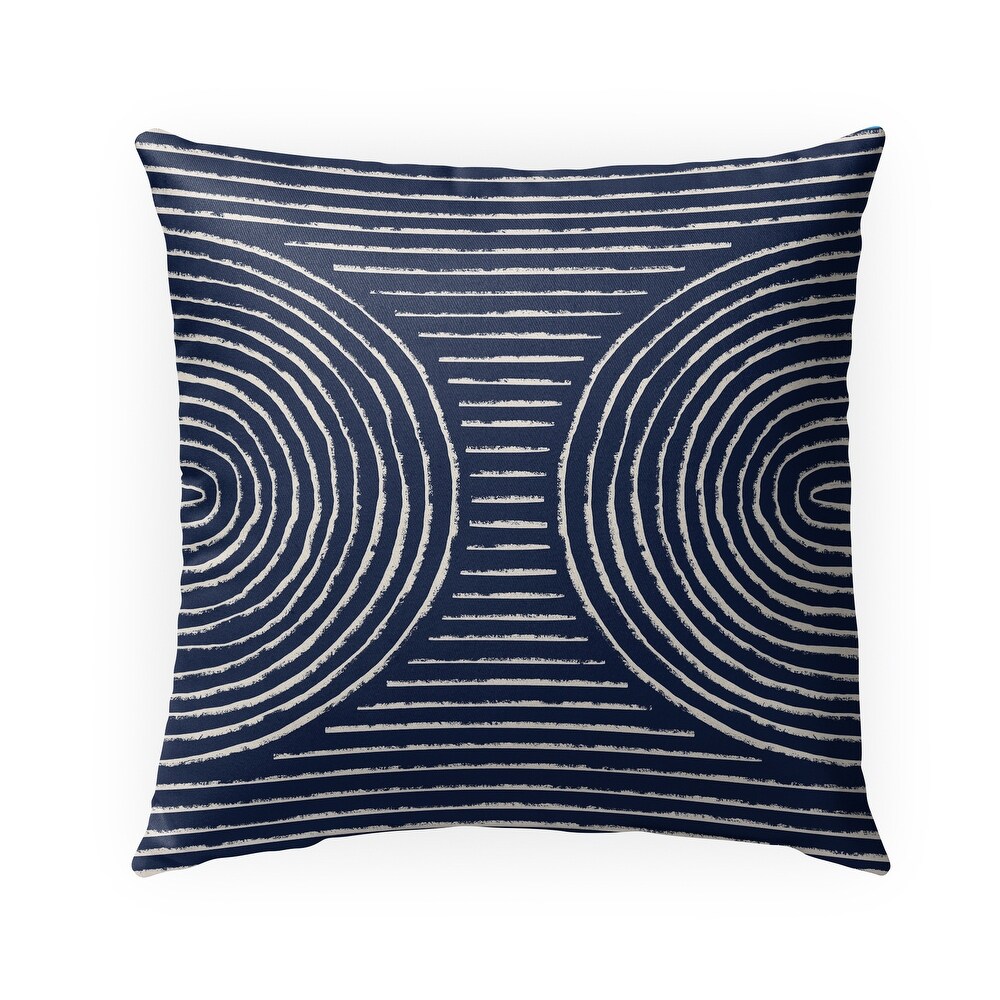 SHARI NAVY IndoorOutdoor Pillow By Kavka Designs