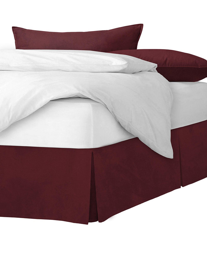 6ix Tailors Fine Linens Vanessa Merlot Platform Bed Skirt Queen 15