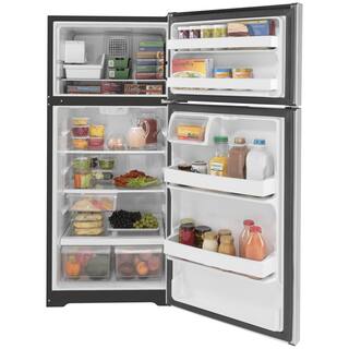 GE 16.6 cu. ft. Top Freezer Refrigerator in Stainless Steel GIE17GSNRSS