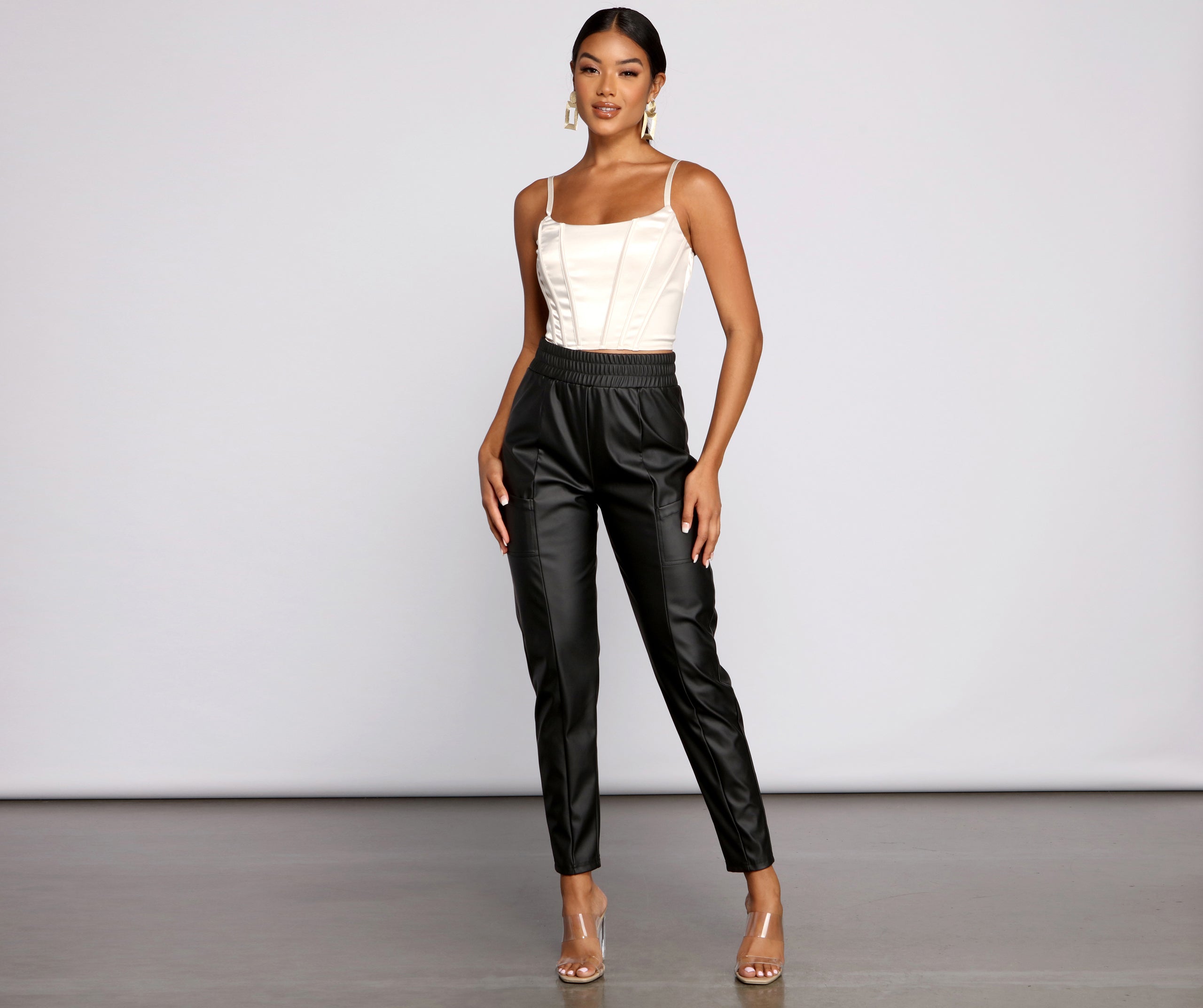 Satin Stunner Cropped Corset Top