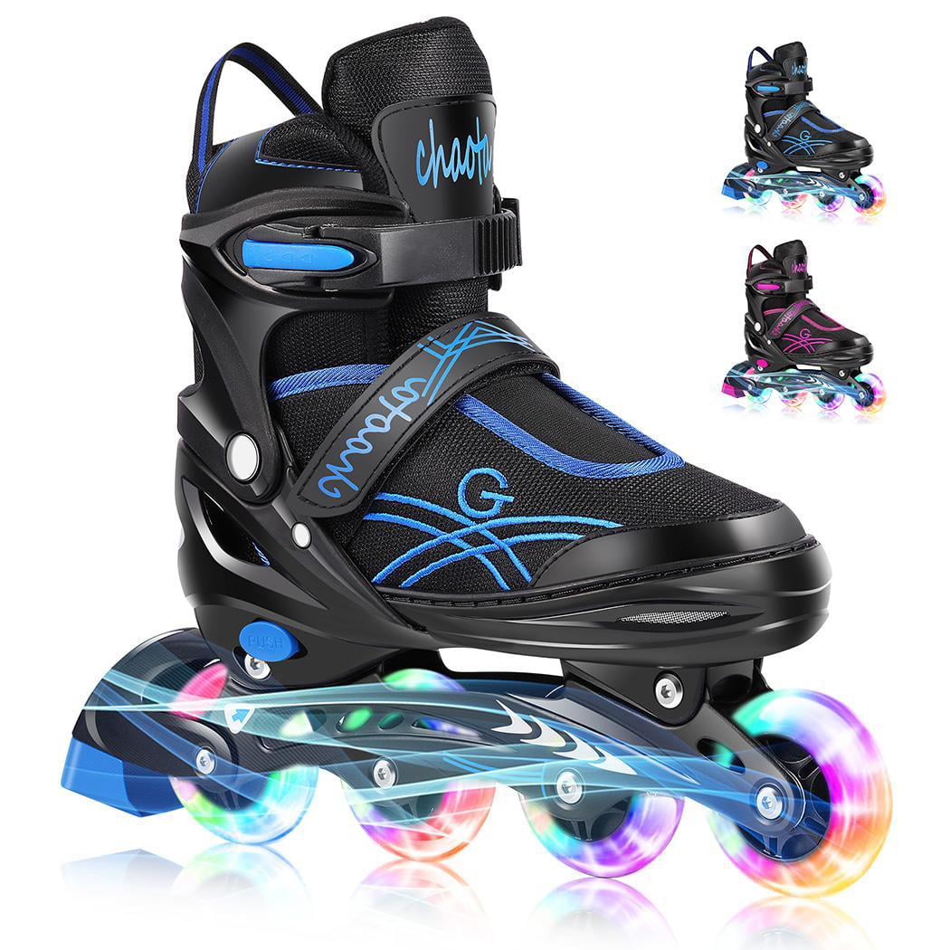 Adjustable Inline Skates with Light up Wheels Beginner Skates Roller Skates for Kids Boys and Young Adults Outdoor Rollerskates for Beginners and Advanced