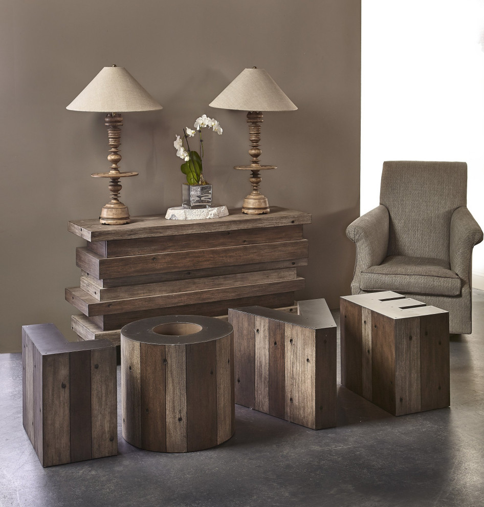 Darrian Console Table   Rustic   Console Tables   by Peachtree Fine Furniture  Houzz