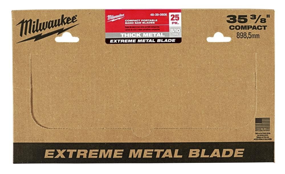 Milwaukee Extreme Thick Metal Band Saw Blades 25PK Compact 48-39-0606 from Milwaukee