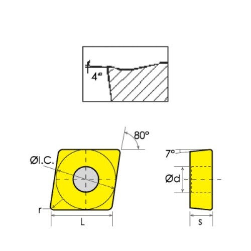 ABS Import Tools CCMT 433 HM COATED CARBIDE INSERT...